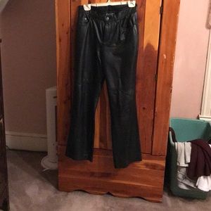Women’s Ralph Lauren black leather pants